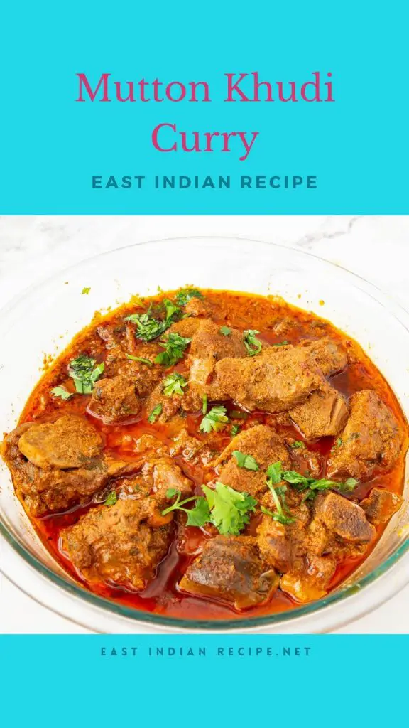 Pinterest image for khudi curry with mutton.