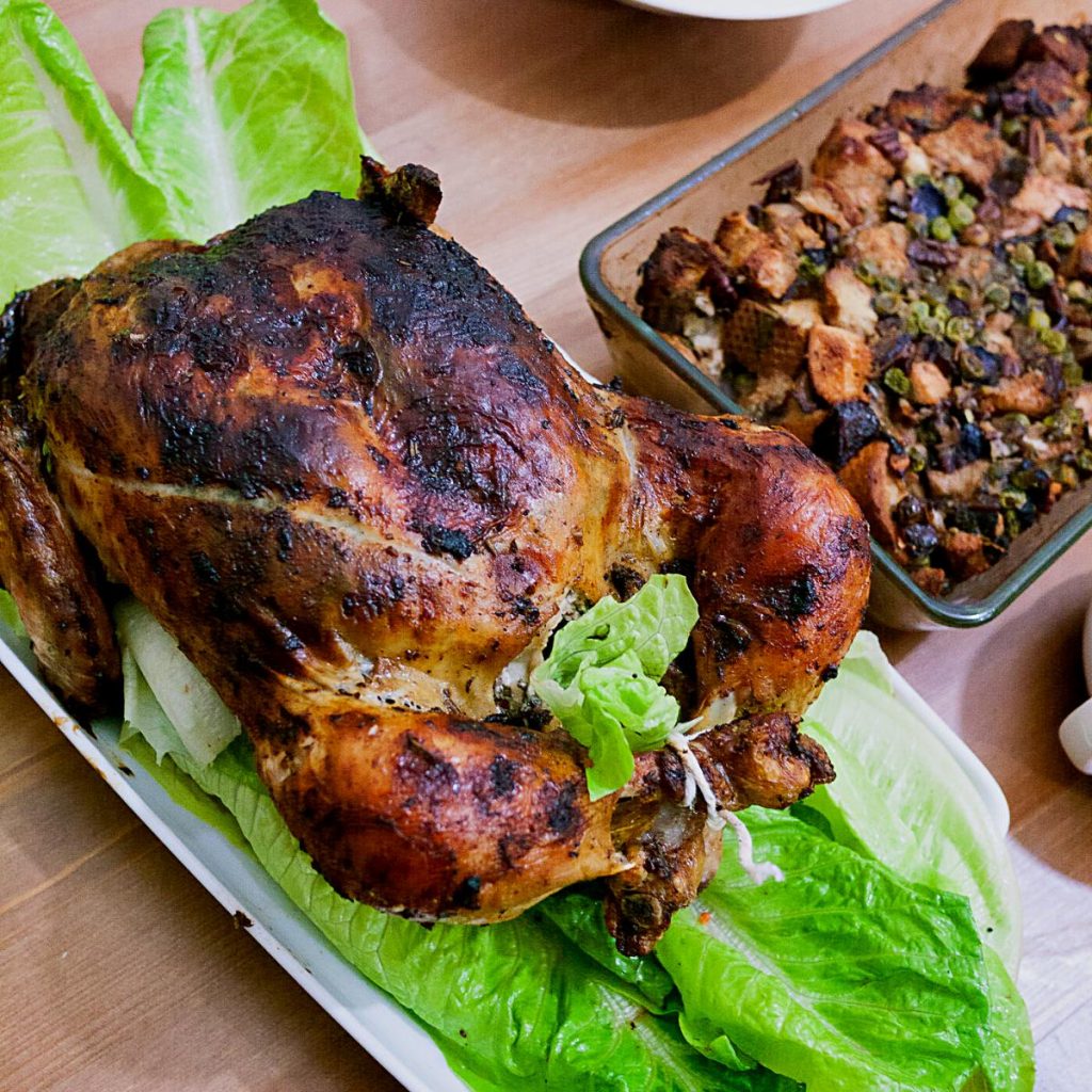 Roast Stuffed Chicken with Bread Stuffing East Indian Recipes