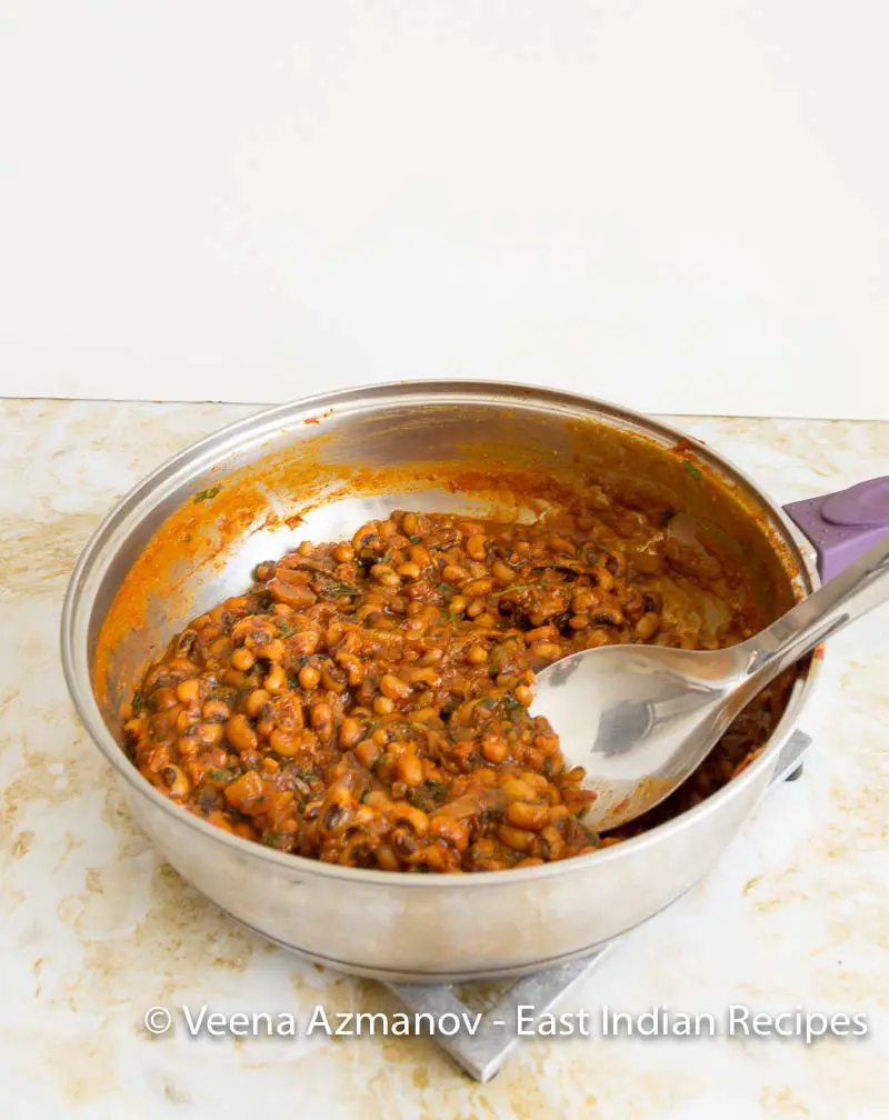 Black eyed beans is East Indian Chawli Curry made in Frithad Masala