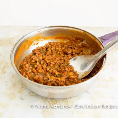 Black eyed beans is East Indian Chawli Curry made in Frithad Masala