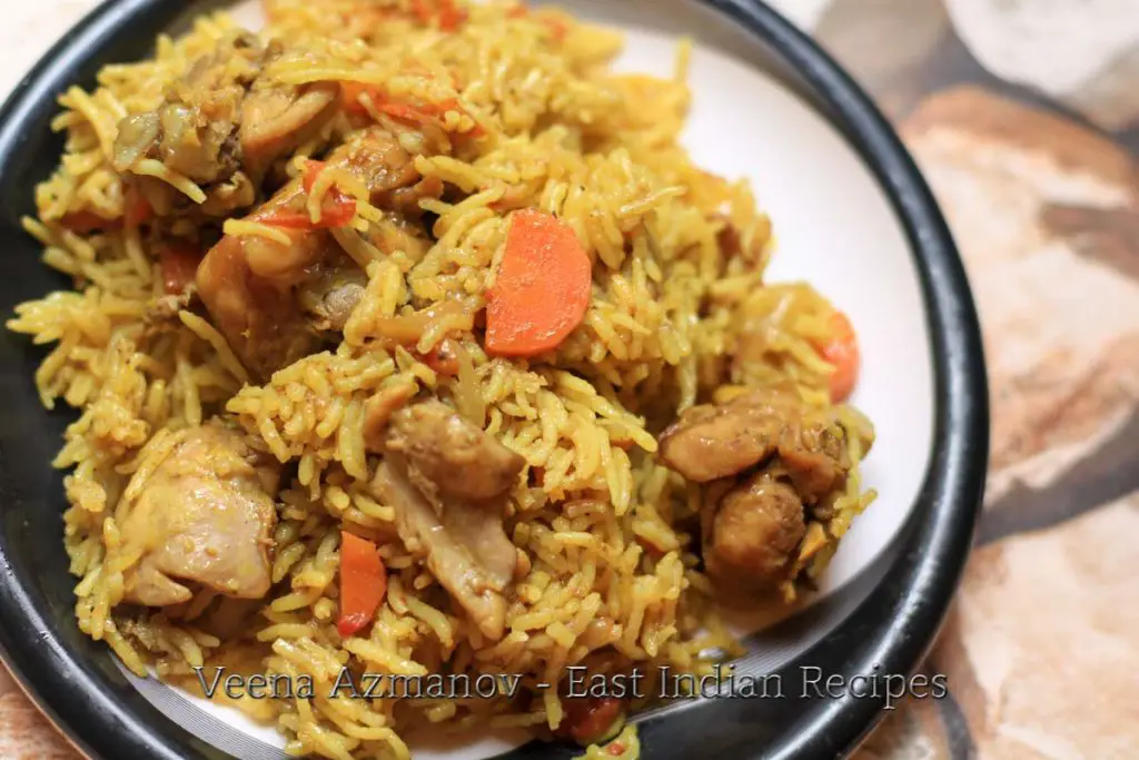 Chicken pulao is an easy east Indian rice recipe which has some veggies and is flavored with spices. Easy to make and hassle-free, this chicken pulao is perfect when your in a mood to enjoy some traditional lunch