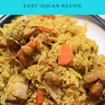 Pinterest image for pulao with chicken.