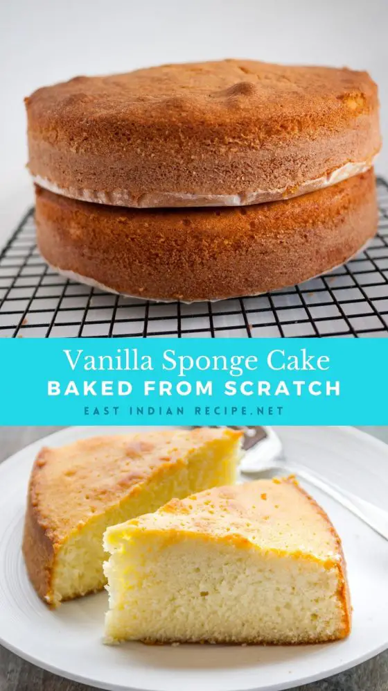 Sponge Cake Recipe - Vanilla Sponge - East Indian Recipes