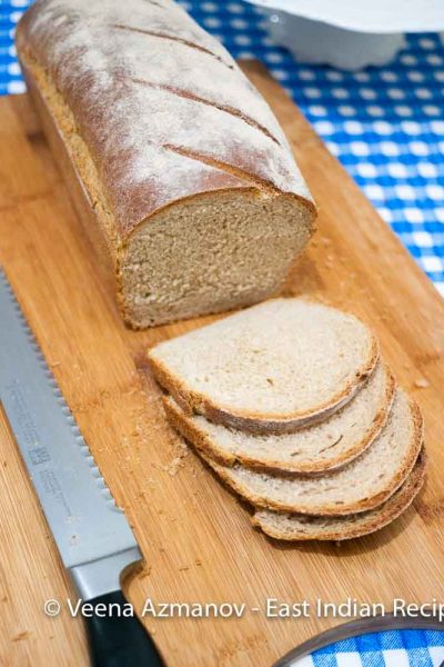 How to make brown bread with whole wheat flour for sandwiches