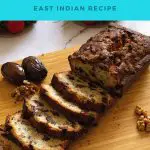 Pinterest image for cake with dates and walnuts.