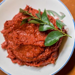 Goan fish masala in a bowl.