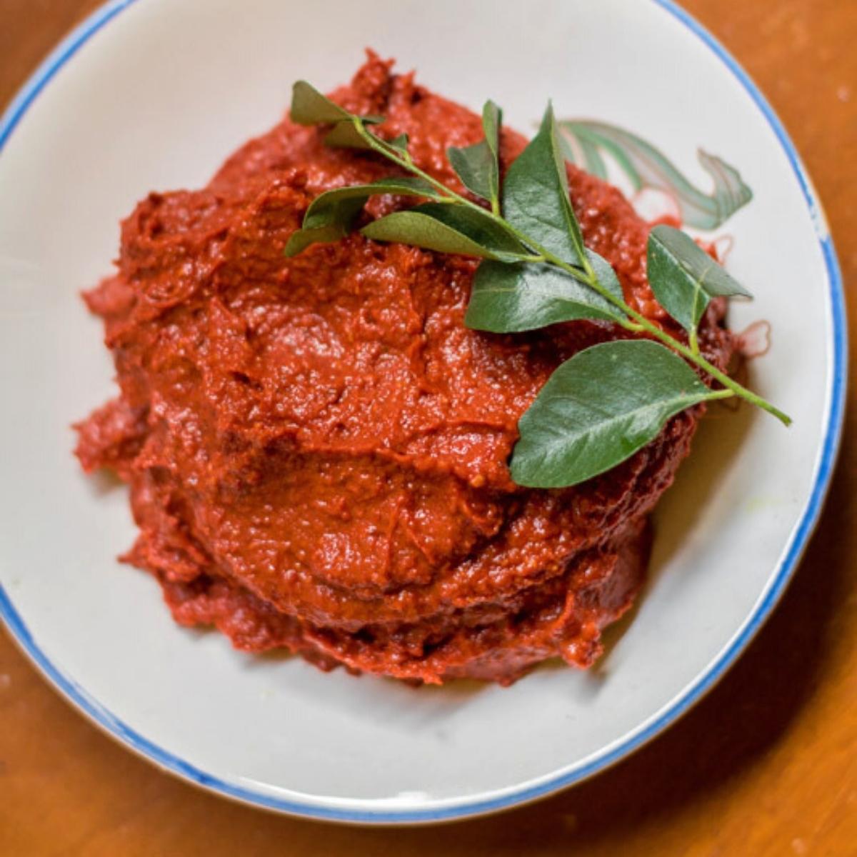 Masala paste in a bowl.