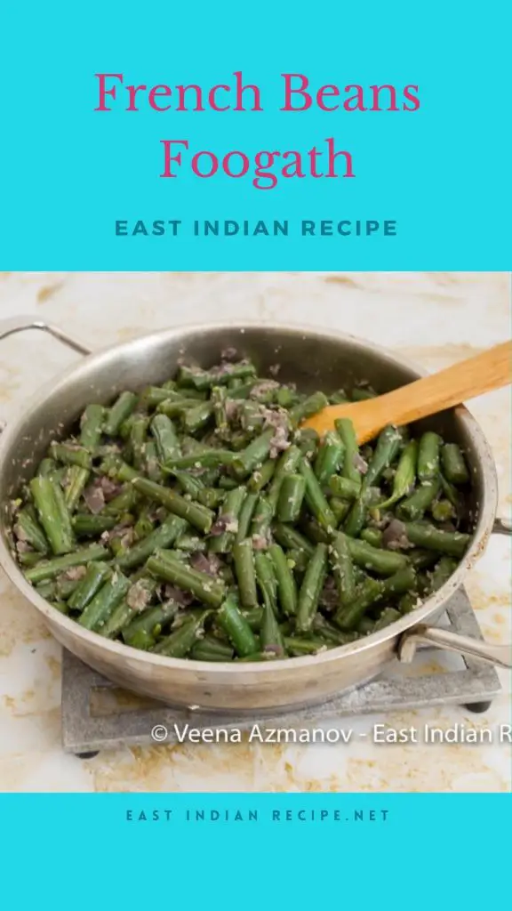 Pinterest image for foogath with green beans.