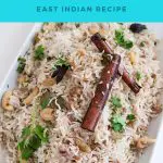Pinterest image for East Indian Wedding rice.