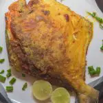 This East Indian style stuffed fried pomfret is absolutely delicious. The pomfret is slit and stuffed with a homemade masala that is easy to make