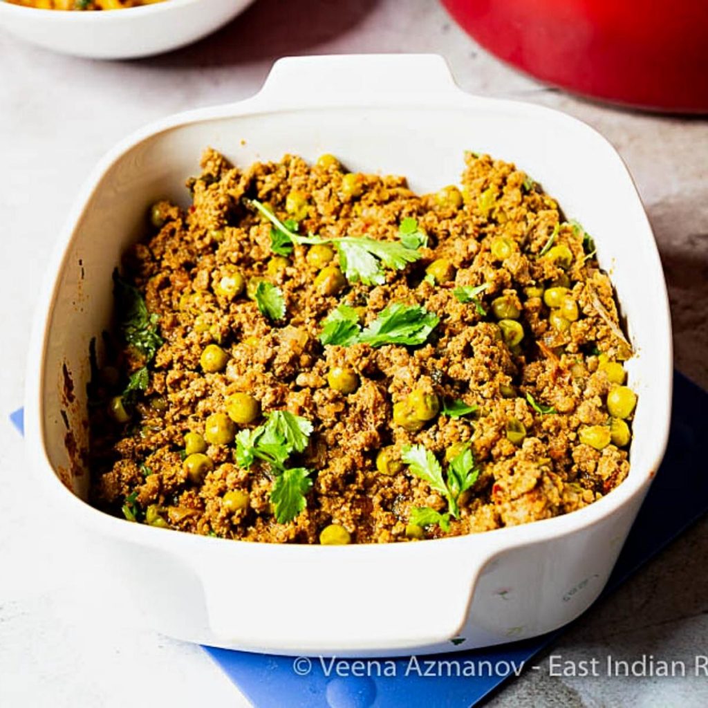 A casserole for ground beef kheema.