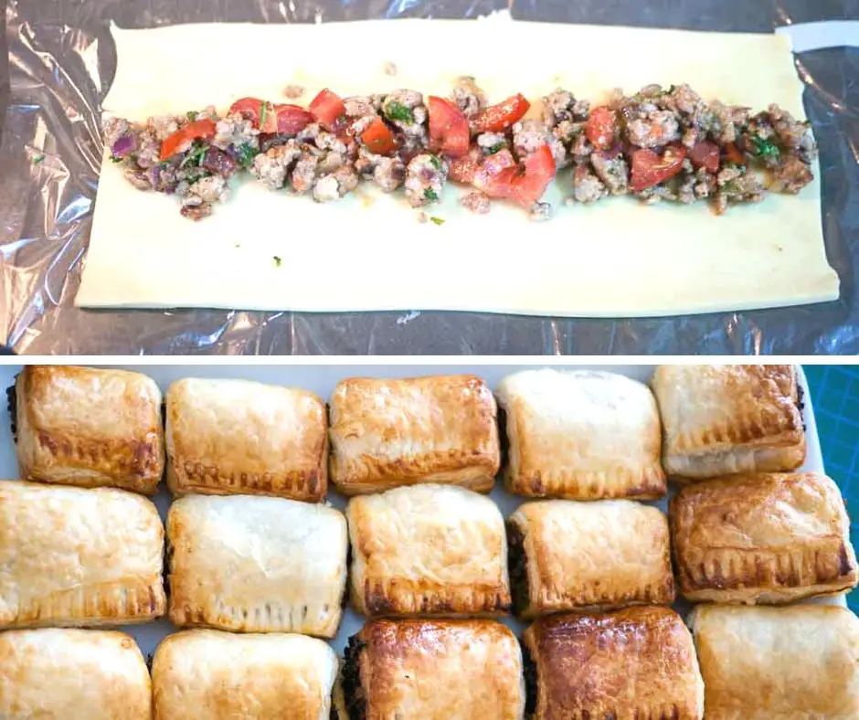 Puff Pastry Filled with Ground Meat called Meat Patties