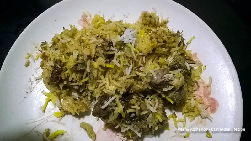 Biryani in a plate