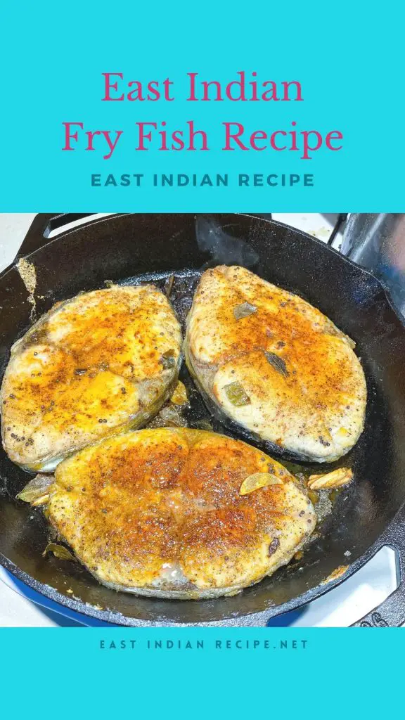 Pinterest image for east Indian pan fried fish.
