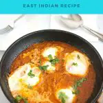 Pinterest image for egg curry.
