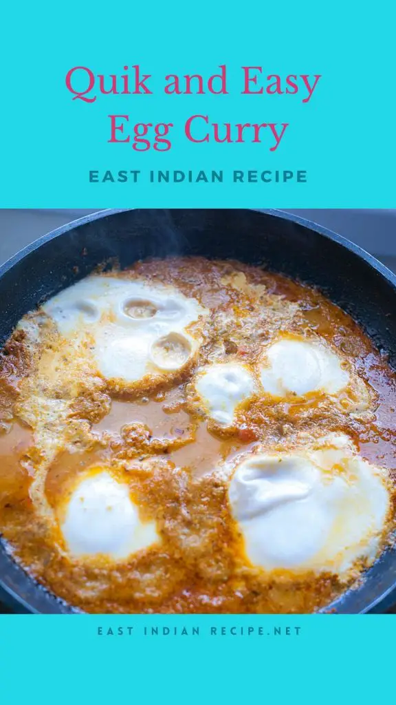Pinterest image for egg curry.