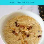 Pinterest image for vermicelli pudding.