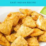 Pinterest image for samosa with potatoes.