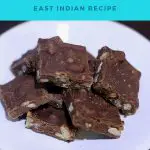 Pinterest image for chocolate fudge with walnuts