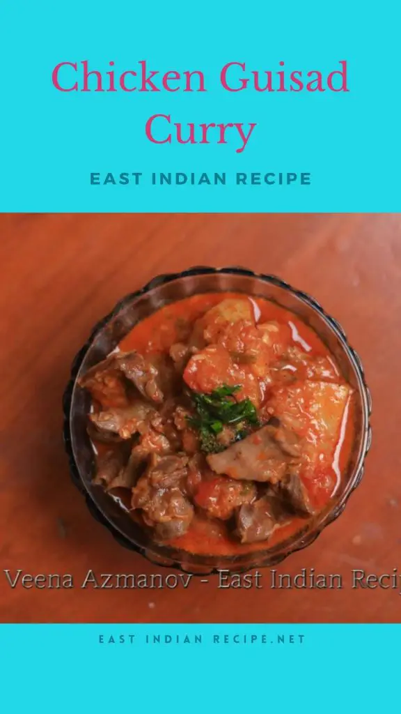Pinterest image for chicken curry.