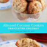 Pinterest image for making coconut cookies.