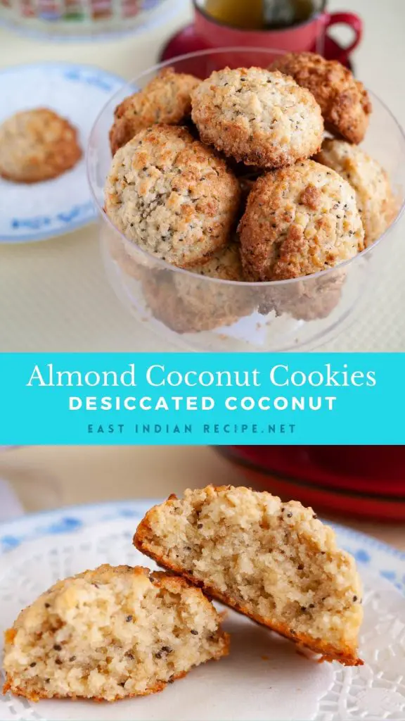 Pinterest image for making coconut cookies.