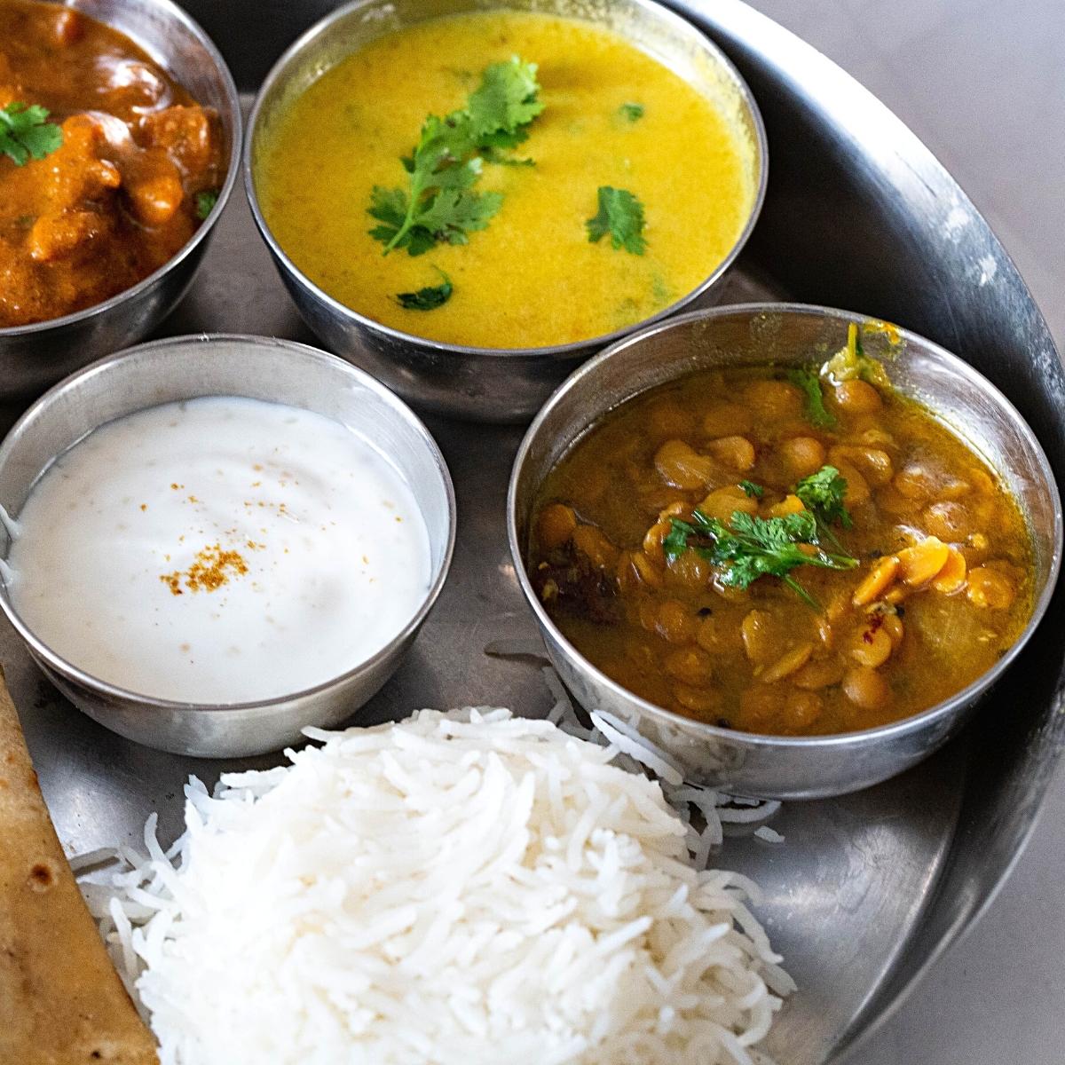 Lentils for vegetarian thali.