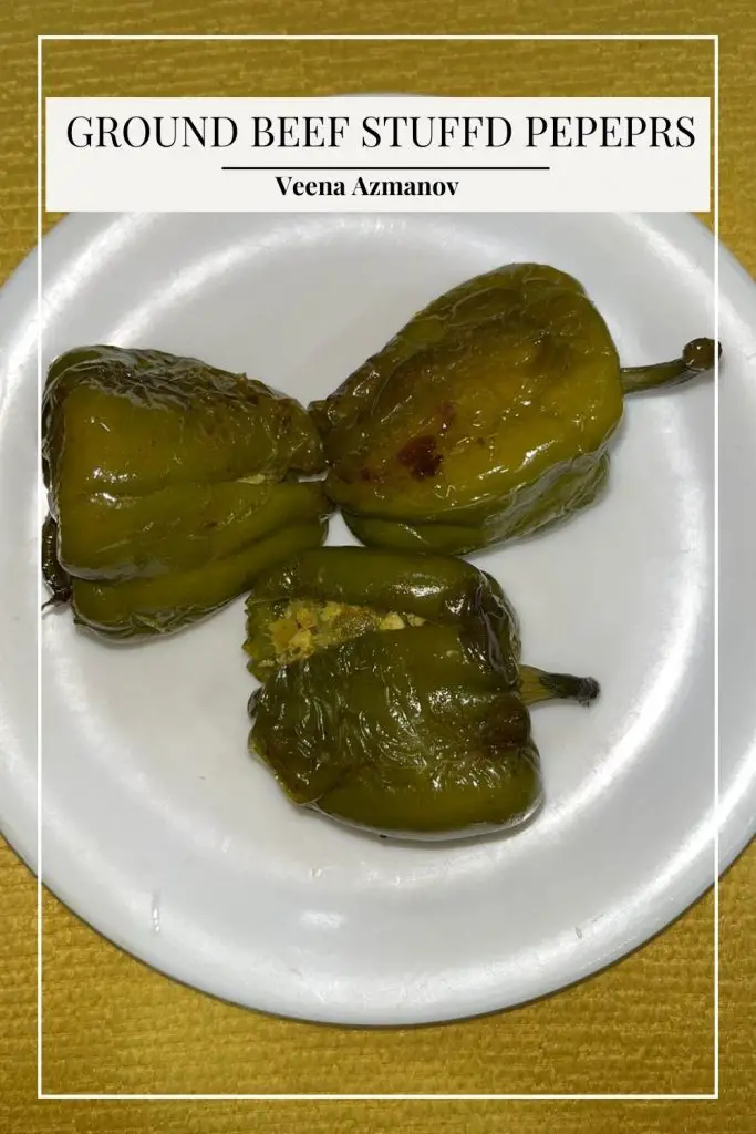 Pinterest image for stuffed peppers.