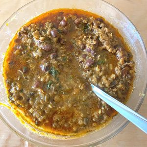 Misel curry in a bowl.