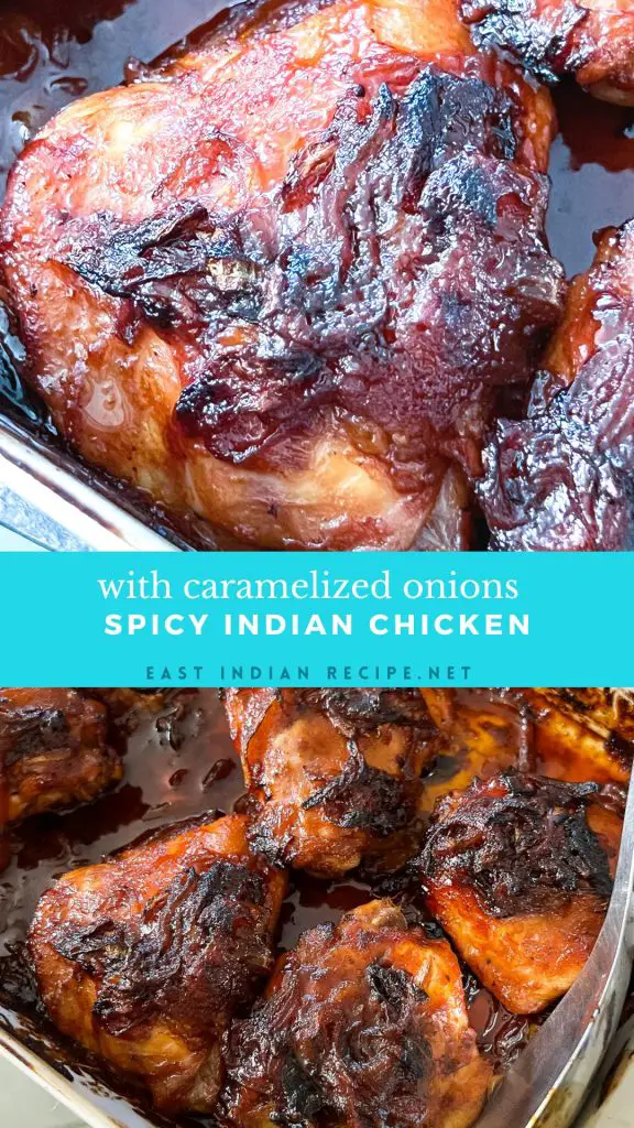 Pinterest image for spicy curry chicken.