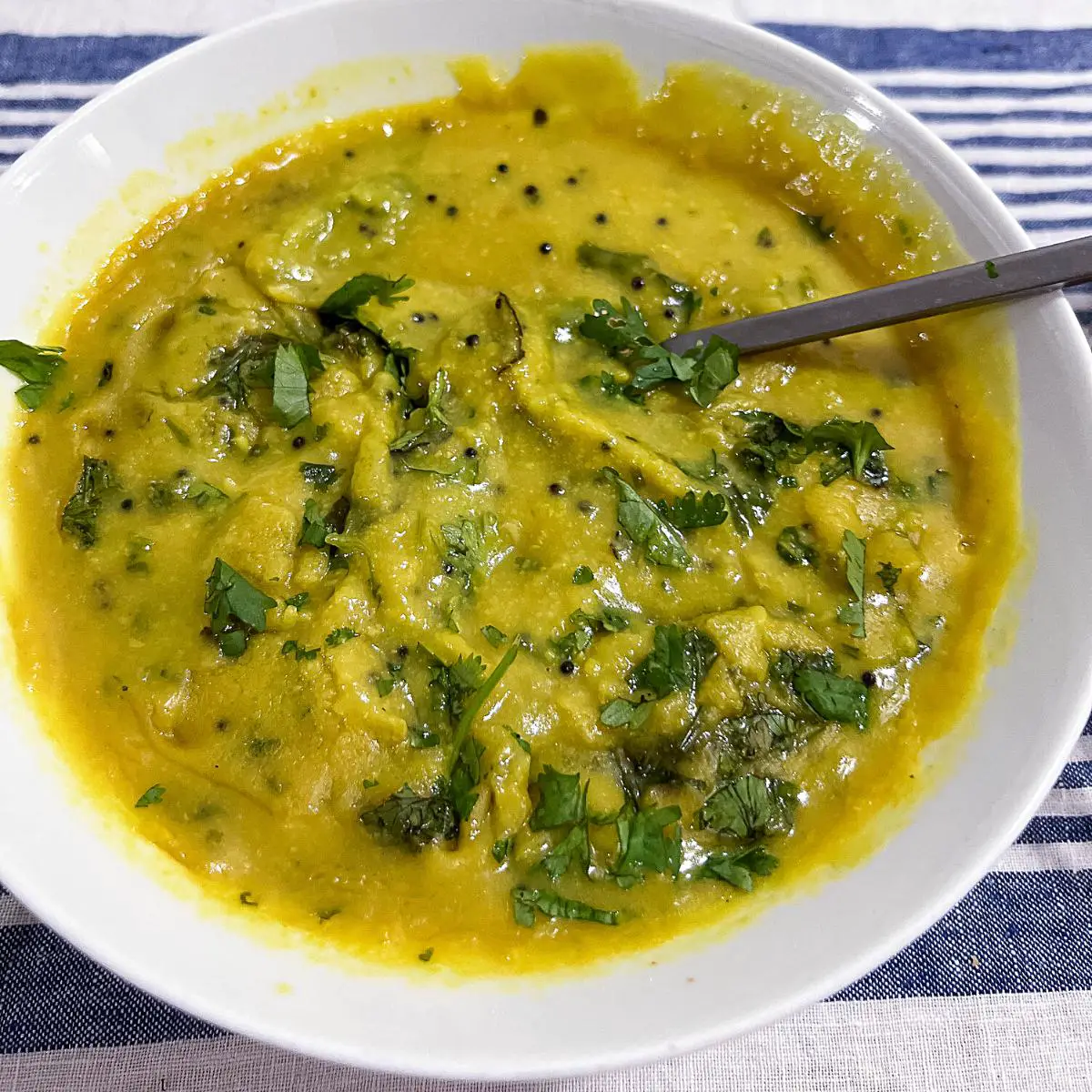 Dal fry with yellow lentils.