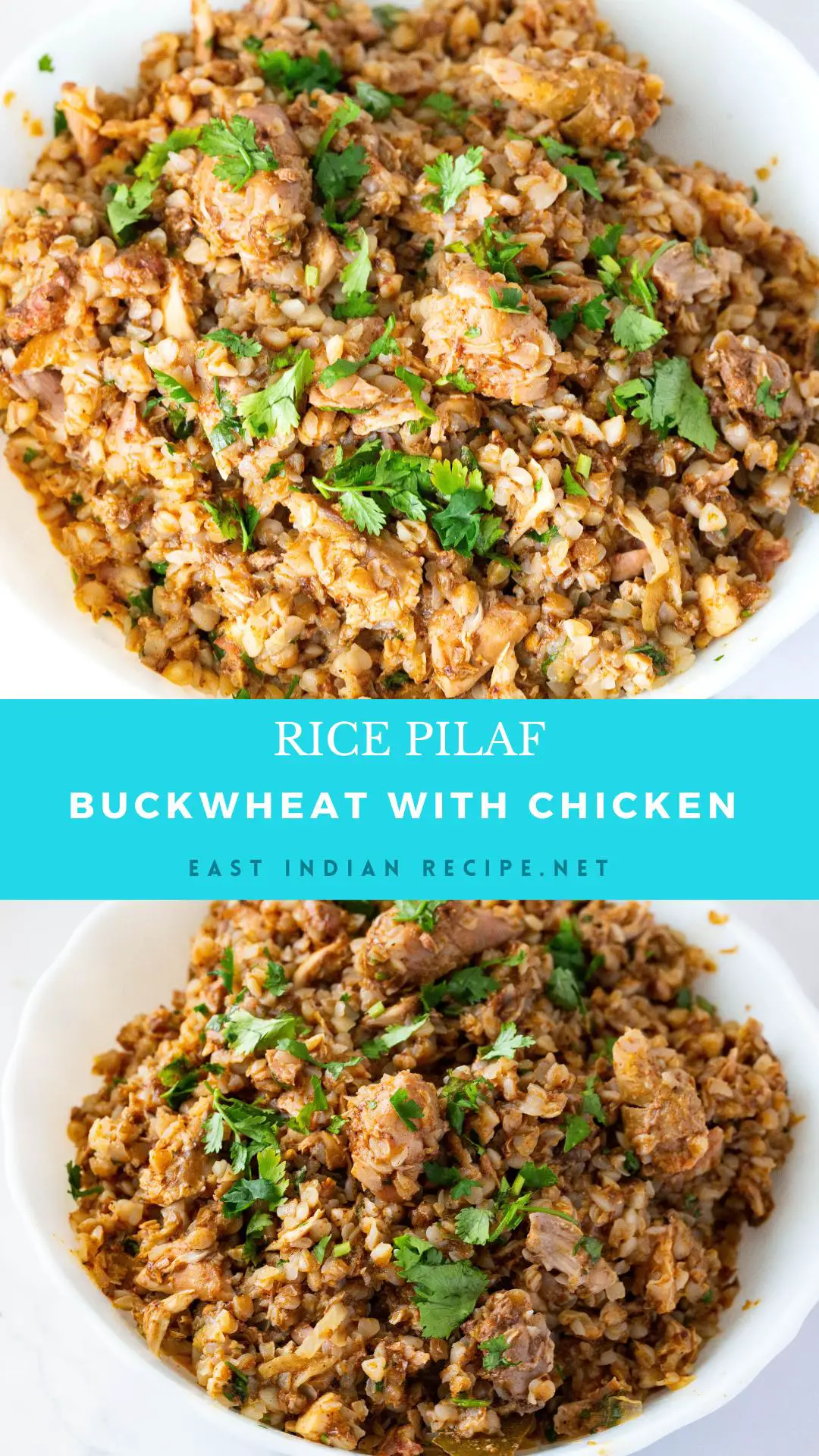 Pinterest image for buckwheat pulao.