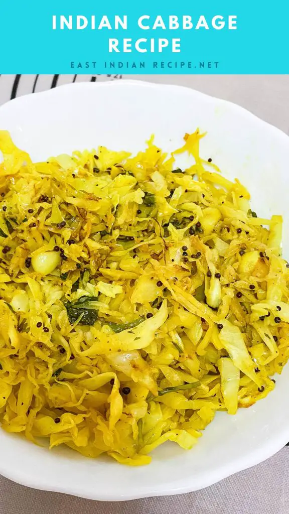Pinterest image for Indian cabbage.