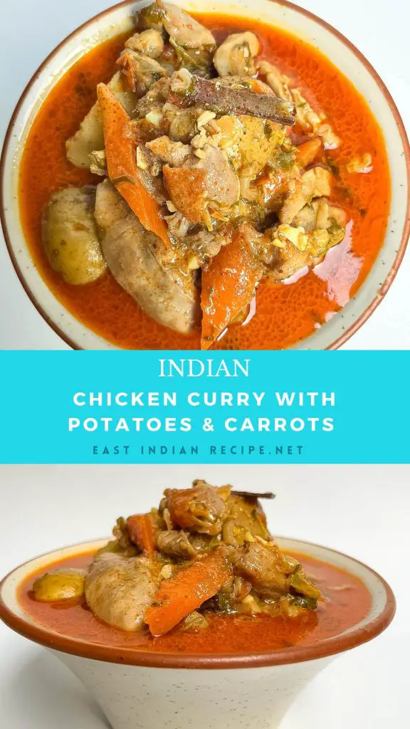 Pinterest image for curry chicken.