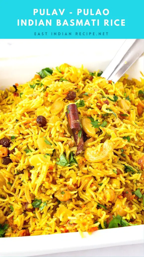 Pinterest image for basmati rice pulav.